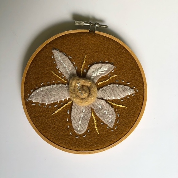 Handmade | Felted Wool Hoop Art - Picture 2 of 6